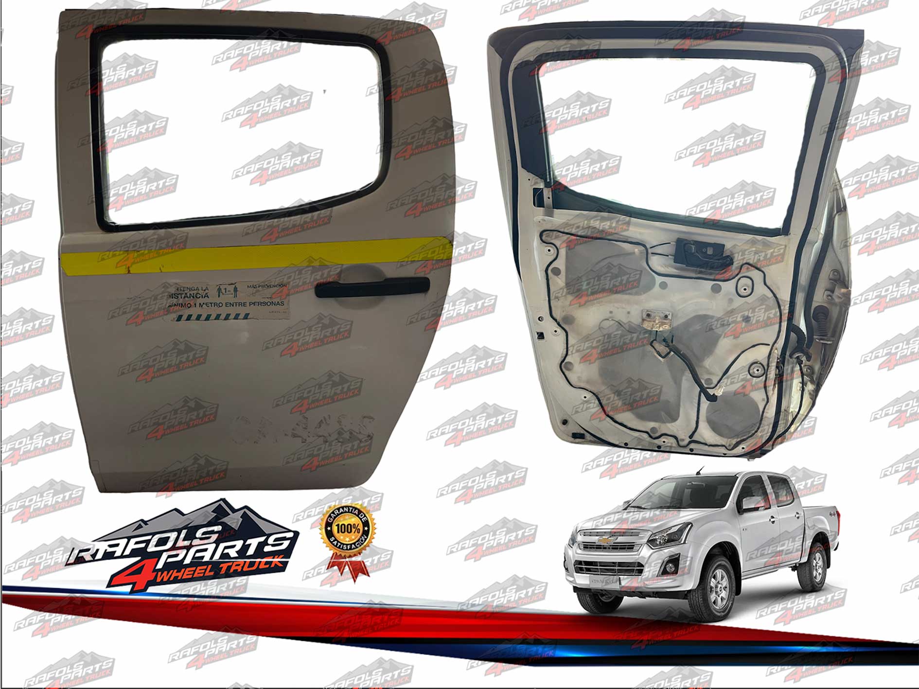 Puerta Trasera Izquierda SIN ACCESORIOS Chevrolet Dmax 2015-2022